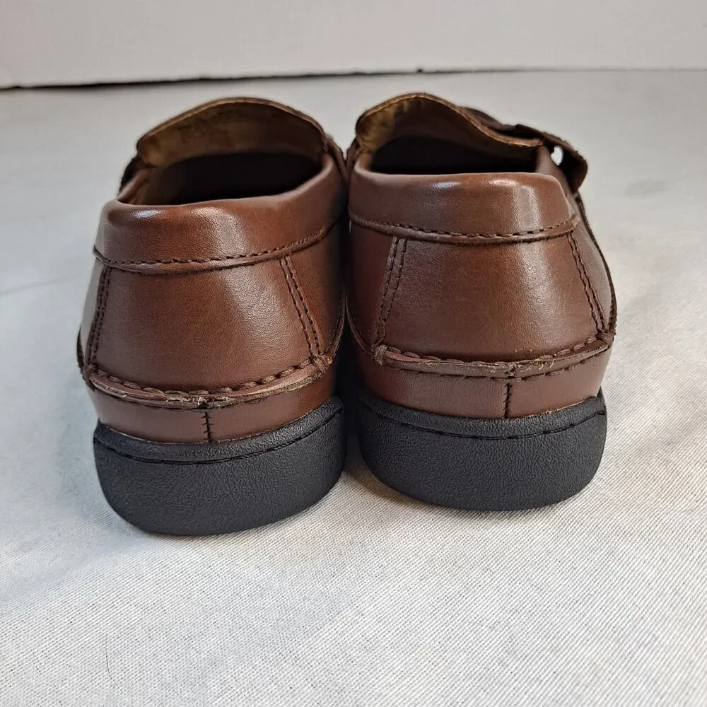 Dockers Sinclair Kiltie Dress Loafers Men's Size 8M Brown Leather Double Tassel